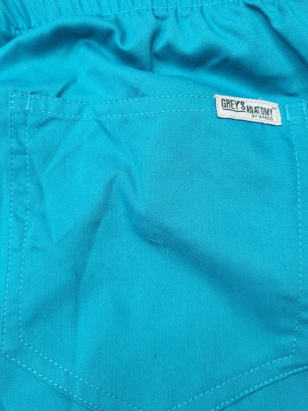 Barco Uniforms Wide-Leg Drawstring Pants in Teal Blue - Picture 10 of 10